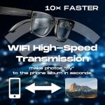 NEXLENZ Smart Glasses with Camera–8MP Hands-Free Photo & Video,Live Translation,AI Recognition with Voice Feedback,Bluetooth Audio,IP67 Waterproof Sunglasses