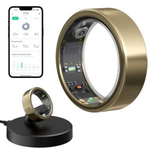 PAERDUO 2026 Smart Ring for Women & Men - Sleep Tracker Fitness & Health Tracker Heart Rate Monitor Activity & Stress Tracking Waterproof No App Subscription (Rose Gold, 6-51.9mm/2.04")