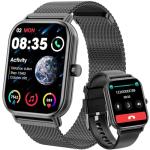 Haulvean Smart Watch for Women Men, Fitness Tracker Watch for Android Phones iPhone Compatible, 1.85" Smart Watches for Women Men, 110+ Sport Modes Smartwatch (2 Strap)