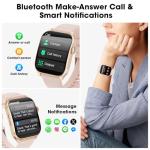 Smart Watches for Men Women, 1.91" HD Curve Screen Smartwatch (Answer/Make Call), Fitness Tracker with Heart Rate/Sleep Monitor, Pedometer, 100+ Sport Modes, Smart Watch for Android iPhone (Pink)