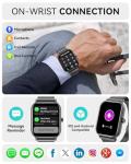 Haulvean Smart Watch for Women Men, Fitness Tracker Watch for Android Phones iPhone Compatible, 1.85" Smart Watches for Women Men, 110+ Sport Modes Smartwatch (2 Strap)