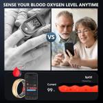 RIFESI Valentine's Day Gifts, Smart Ring for Women & Men - Titanium Fitness Ring with Heart Rate, Sleep, Step & SpO2 Monitor, Stress & HRV Tracking, 7-Day Battery, 16ATM Waterproof — No Subscription