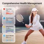 Smart Watches for Women/Men Android iPhone, [1.85" AMOLED Screen] Smartwatch Fitness Tracker 3ATM Waterproof with Bluetooth Calls, AI Control, Heart Rate/SpO2/Sleep Monitor, 7 Days Battery