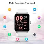 Trunsif Smart Watches for Men,1.85" HD Display Compatible iPhone/Android (Answer/Make Calls),110+ Sport Modes Fitness Tracker with Heart Rate/Sleep/Sp02 Monitor,IP68 Waterproof (White, 1.85)