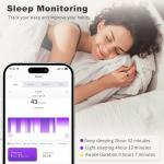 RIFESI Smart Ring for Women Men, Fashion Minimalist Fitness Ring & Sleep Tracker Ring with Heart Rate, Blood Pressure,5ATM Waterproof Health Ring,Gifts for Women Men Gift,No Subscription (Black,8)