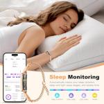 RIFESI Smart Bracelet for Women, Valentine's Day Gifts, Health Activity Fitness Trackers, 24/7 Heart Rate, HRV, Blood Oxygen & Stress Monitor, 24H Sleep Tracker, Free APP for iOS & Android, Blue