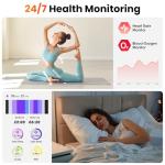 Hwagol Smart Watches for Women Android Phones iPhone Compatible(Bluetooth Call),1.39'' Round Fitness Tracker Heart Rate/SpO2/Sleep Monitor,100+Sport Modes Pedometer