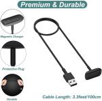 Fitbit Charge 6 Fitness Tracker (Bundle) – Black/Obsidian – Heart Rate, GPS, Sleep & Stress Tracking + Fast Charger, & Cleaning Cloth (Porcelain)