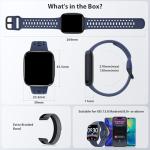 Smart Watches for Women/Men Android iPhone, [1.85" AMOLED Screen] Smartwatch Fitness Tracker 3ATM Waterproof with Bluetooth Calls, AI Control, Heart Rate/SpO2/Sleep Monitor, 7 Days Battery