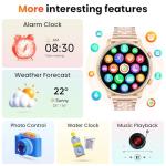 Hwagol Smart Watches for Women Android Phones iPhone Compatible(Bluetooth Call),1.39'' Round Fitness Tracker Heart Rate/SpO2/Sleep Monitor,100+Sport Modes Pedometer