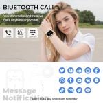 Smart Watch for Men Women, 1.83" HD Touchscreen Fitness Watch with Bluetooth Call&Message Notifications, 110+Sport Modes, 24/7 Heart Rate/Sleep Monitor, IP68 Waterproof Fitness Tracker, Champagne Gold