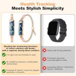 RIFESI Smart Bracelet for Women, Valentine's Day Gifts, Health Activity Fitness Trackers, 24/7 Heart Rate, HRV, Blood Oxygen & Stress Monitor, 24H Sleep Tracker, Free APP for iOS & Android, Blue