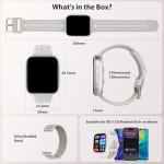 Smart Watches for Women/Men Android iPhone, [1.85" AMOLED Screen] Smartwatch Fitness Tracker 3ATM Waterproof with Bluetooth Calls, AI Control, Heart Rate/SpO2/Sleep Monitor, 7 Days Battery