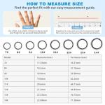 S SECRETTOP Fitness Tracker Ring for Women Men - Smart Ring with Heart Rate, Blood Oxygen, Sleep Tracker, IP68 Waterproof Activity Tracker (Silver 8)