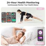 Smart Watch for Men Women(Answer/Make Call), 1.83" Fitness Watch with Heart Rate/Blood Pressure/Blood Oxygen, Pedometer, Sleep Tracker,120+ Sport Modes, IP68 Waterproof Fitness Tracker for Android iOS