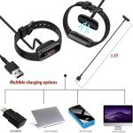 Fitbit Charge 6 Fitness Tracker (Bundle) – Black/Obsidian – Heart Rate, GPS, Sleep & Stress Tracking + Fast Charger, & Cleaning Cloth (Porcelain)