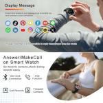 uaue Military Smart Watches for Men(Answer/Make Call), AMOLED 1.43" Smartwatch, Flashlight/130+ Sports/Heart Rate/Sleep Monitor/Fitness Activity Tracker, IP68 Waterproof Fitness Watch for Android iOS