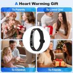 Smart Bracelet for Women, Health Activity Fitness Trackers, 24/7 Heart Rate, Blood Oxygen & Stress Monitor, 24H Sleep Tracker, Smart Wristband with Free APP 2 Bands, Valentine’s Day Gift for Women