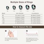 RIFESI Smart Ring for Women Men, Fashion Minimalist Fitness Ring & Sleep Tracker Ring with Heart Rate, Blood Pressure,5ATM Waterproof Health Ring,Gifts for Women Men Gift,No Subscription (Black,8)