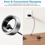 S SECRETTOP Fitness Tracker Ring for Women Men - Smart Ring with Heart Rate, Blood Oxygen, Sleep Tracker, IP68 Waterproof Activity Tracker (Silver 8)