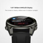 DOOGEE Anywise W1 Mens Smart Watch, 5ATM Dual-Band GPS Fitness Tracker, 1.43'' Smart Watches for Android and iPhone, 170+ Sports Modes, Answer/Make Calls/18 Days Battery/Led Flashlight/Compass/2 Strap