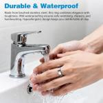 S SECRETTOP Fitness Tracker Ring for Women Men - Smart Ring with Heart Rate, Blood Oxygen, Sleep Tracker, IP68 Waterproof Activity Tracker (Silver 8)