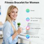 Lgnitek Activity Tracker for Women, Health and Fitness Wearable with 24/7 HRV/Heart Rate/SPO₂/Sleep Monitor and 35 Sports Modes, Menstrual Cycle Insights IP68 iOS Android