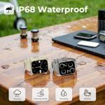 Smart Watch for Men Women, 1.83" HD Touchscreen Fitness Watch with Bluetooth Call&Message Notifications, 110+Sport Modes, 24/7 Heart Rate/Sleep Monitor, IP68 Waterproof Fitness Tracker, Champagne Gold