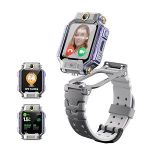 imoo X10 Smart Watch for Kids - HD Dual Cameras & Video Calling, 4G Digital Kids Smart Watch with GPS Tracker, Text, Waterproof, Large Battery, Fitness Mode, Parent Control for Boys Girls 3-12 (Gray)