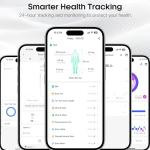 Blood Pressure Smart Watch (Answer/Make Calls), 2.06" AMOLED, Air Pump Air Bag, Fitness Tracker, Heart Rate Blood Oxygen,Body Temperature, Sleep Tracking, Health Analysis Reports,For Android/iOS