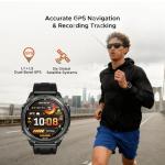 DOOGEE Anywise W1 Mens Smart Watch, 5ATM Dual-Band GPS Fitness Tracker, 1.43'' Smart Watches for Android and iPhone, 170+ Sports Modes, Answer/Make Calls/18 Days Battery/Led Flashlight/Compass/2 Strap