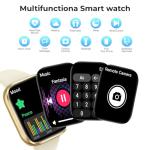 Smart Watch for Men Women, 1.83" HD Touchscreen Fitness Watch with Bluetooth Call&Message Notifications, 110+Sport Modes, 24/7 Heart Rate/Sleep Monitor, IP68 Waterproof Fitness Tracker, Champagne Gold