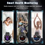 uaue Military Smart Watches for Men(Answer/Make Call), AMOLED 1.43" Smartwatch, Flashlight/130+ Sports/Heart Rate/Sleep Monitor/Fitness Activity Tracker, IP68 Waterproof Fitness Watch for Android iOS