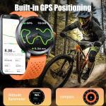 LZBWOL Smart Watch for Men (Answer/Make Call), Built-in GPS, Compass, 1.60" AMOLED, 5ATM Waterproof, Heart Rate SpO2 Sleep Monitor, iPhone Android - Orange