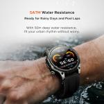 DOOGEE Anywise W1 Mens Smart Watch, 5ATM Dual-Band GPS Fitness Tracker, 1.43'' Smart Watches for Android and iPhone, 170+ Sports Modes, Answer/Make Calls/18 Days Battery/Led Flashlight/Compass/2 Strap