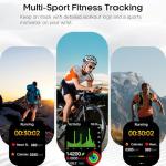 Blood Pressure Smart Watch (Answer/Make Calls), 2.06" AMOLED, Air Pump Air Bag, Fitness Tracker, Heart Rate Blood Oxygen,Body Temperature, Sleep Tracking, Health Analysis Reports,For Android/iOS