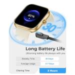 Smart Watch for Men Women, 1.83" HD Touchscreen Fitness Watch with Bluetooth Call&Message Notifications, 110+Sport Modes, 24/7 Heart Rate/Sleep Monitor, IP68 Waterproof Fitness Tracker, Champagne Gold