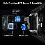 Blood Pressure Smartwatch with Dual Patented Cuff, Wrist BP Monitor Watch 24/7 Sleep Stress Monitoring, Sports Tracking App for Android and iOS Blood Pressure Watch Supports Data Sharing