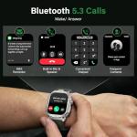 ZHUANLEMA Military Smart Watch for Men, 2.02" Outdoor Sport Smartwatch with Flashlight, Heart Rate Blood Oxygen Blood Pressure Sleep, 100+ Sport Modes Fitness Tracker Compatible Android and iOS Green