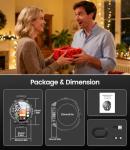 WalkerFit Military Smart Watch for Men, 1.85'' Big Screen Running Smartwatch with Calls/710 mAh Large Battery/Pedometer, Waterproof Fitness Activity Tracker for Android iOS (Black)