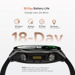 DOOGEE Anywise W1 Mens Smart Watch, 5ATM Dual-Band GPS Fitness Tracker, 1.43'' Smart Watches for Android and iPhone, 170+ Sports Modes, Answer/Make Calls/18 Days Battery/Led Flashlight/Compass/2 Strap