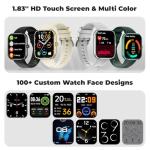 Smart Watch for Men Women, 1.83" HD Touchscreen Fitness Watch with Bluetooth Call&Message Notifications, 110+Sport Modes, 24/7 Heart Rate/Sleep Monitor, IP68 Waterproof Fitness Tracker, Champagne Gold