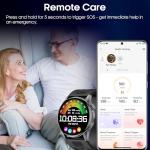 Yowow BIT Blood Pressure Smart Watch with Air Pump and Air Cuff, 1.56'' AMOLED Bluetooth Call Fitness Tracker, 24/7 Heart Rate Monitor Blood Oxygen Temperature Sleep Tracker for Android/iOS