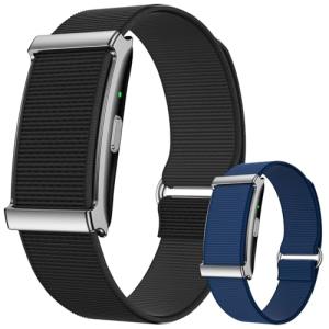 ganopterygon Smart Activity Fitness Tracker, Heart Rate Sleep Monitor, GPS Tracking, 120+ Sport Modes, 30-Day Battery, 2 Bands Black & Blue