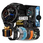 CARBINOX X-Ranger Smart Watch Ultimate Pack (Answer/Make Calls), Fitness Tracker IP69K Waterproof, Compatible with Android and iOS, 14 Days of Battery Military Durable, AMOLED Screen