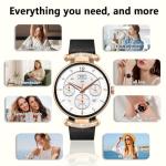 uaue Smart Watches for Women Android IOS, 1.2'' AMOLED Ultra-Clear Screen Fitness Trackers with Bluetooth Call (Answer/Make), Smartwatch with Heart Rate,Sleep Monitor, IP68 Waterproof,100+ Sports Mode