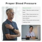 Blood Pressure Smartwatch with Dual Patented Cuff, Wrist BP Monitor Watch 24/7 Sleep Stress Monitoring, Sports Tracking App for Android and iOS Blood Pressure Watch Supports Data Sharing
