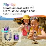 imoo X10 Smart Watch for Kids - HD Dual Cameras & Video Calling, 4G Digital Kids Smart Watch with GPS Tracker, Text, Waterproof, Large Battery, Fitness Mode, Parent Control for Boys Girls 3-12 (Gray)