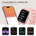 Smart Watch for Men Women (Answer/Make Calls), 1.83" HD Touchscreen Fitness Tracker, 480Hrs Playtime,112+ Sports Modes,Fitness & Sleep Tracker,Health,Fitness Watch for Android/iOS,IP68 Waterproof,Pink