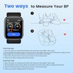 Smart Watch Blood Pressure, 1.95'' Blood Pressure Watch with Air Pump Cuff, S7 Smartwatch with Blood Pressure Sleep Monitor Sports Tracking for Android iOS Supports Data Sharing, Reminder Monitoring